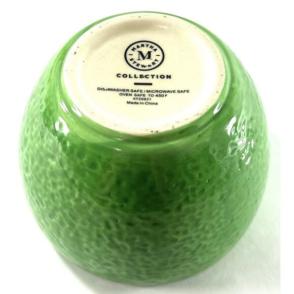 Martha Stewart Collection Green Lime Shaped Ceramic Lidded Bowl 5” - Picture 6 of 6